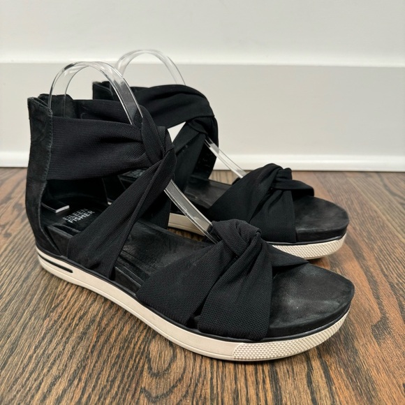 Eileen Fisher Zanya Black Mesh Sneaker Sandals size 9 - Picture 1 of 9